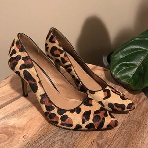BCBG Leopard Print Hair Heels
